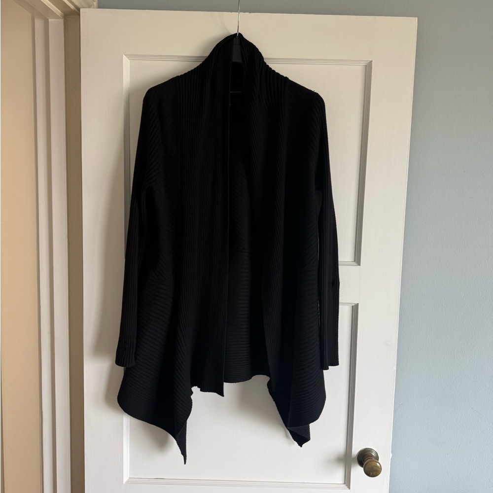 White House Black Market Draped Black Cardigan